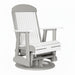 LuxCraft White 2 foot Classic Highback Recycled Plastic Swivel Glider Chair