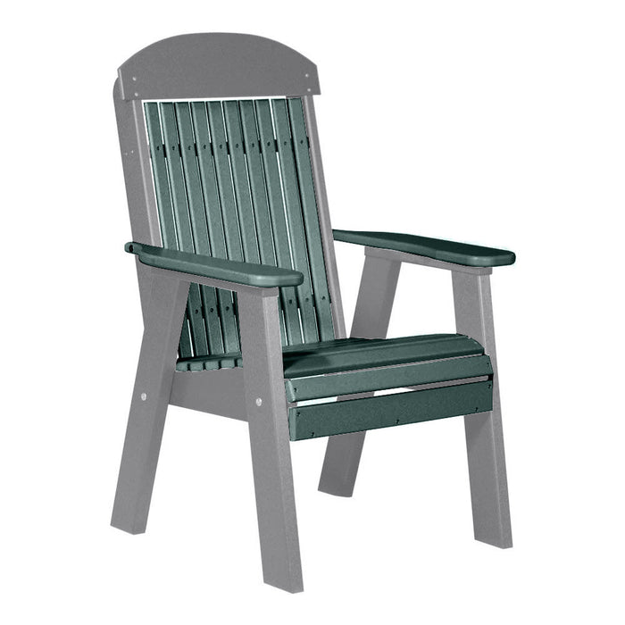 LuxCraft Green 2' Classic Highback Recycled Plastic Chair