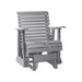 LuxCraft Gray 2 foot Rollback Recycled Plastic Glider Chair