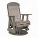 LuxCraft Weatherwood 2 foot Classic Highback Recycled Plastic Swivel Glider Chair With Cup Holder