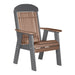 LuxCraft Antique Mahogany 2' Classic Highback Recycled Plastic Chair With Cup Holder