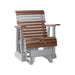 LuxCraft Antique Mahogany 2 foot Rollback Recycled Plastic Glider Chair