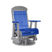 LuxCraft Blue 2 foot Classic Highback Recycled Plastic Swivel Glider Chair