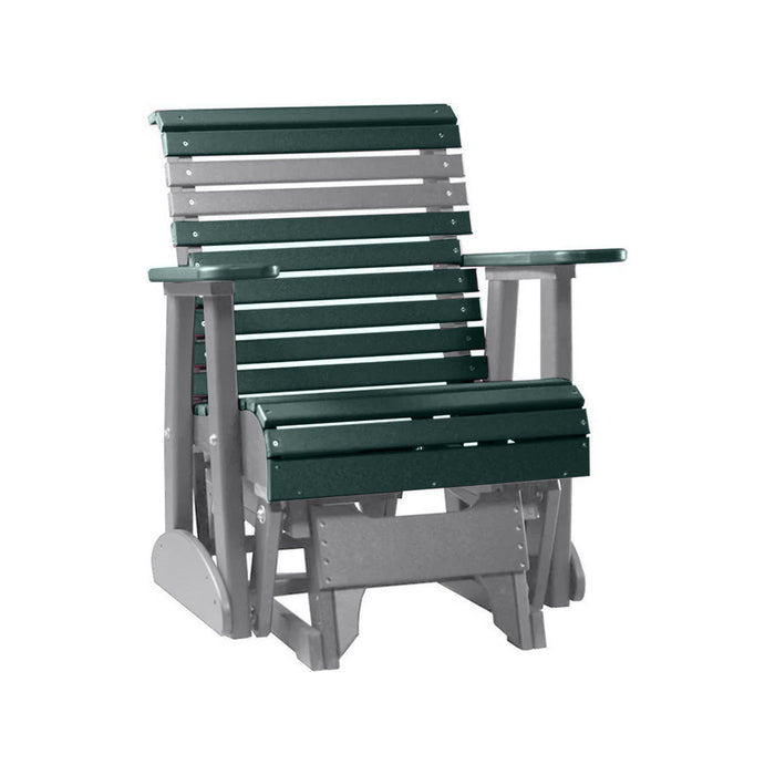 LuxCraft Green 2 foot Rollback Recycled Plastic Glider Chair