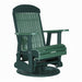 LuxCraft Green 2 foot Classic Highback Recycled Plastic Swivel Glider Chair With Cup Holder