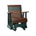 LuxCraft Chestnut Brown 2 foot Rollback Recycled Plastic Glider Chair With Cup Holder