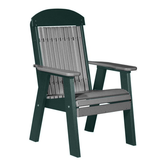 LuxCraft Slate 2' Classic Highback Recycled Plastic Chair With Cup Holder