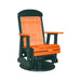 LuxCraft Tangerine 2 foot Classic Highback Recycled Plastic Swivel Glider Chair With Cup Holder