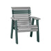 LuxCraft Slate 2' Rollback Recycled Plastic Chair With Cup Holder