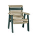 LuxCraft Weatherwood 2' Rollback Recycled Plastic Chair With Cup Holder