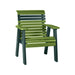 LuxCraft Lime Green 2' Rollback Recycled Plastic Chair With Cup Holder