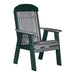 LuxCraft Gray 2' Classic Highback Recycled Plastic Chair With Cup Holder