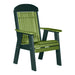 LuxCraft Lime Green 2' Classic Highback Recycled Plastic Chair With Cup Holder