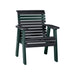 LuxCraft Black 2' Rollback Recycled Plastic Chair With Cup Holder