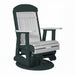 LuxCraft Dove Gray 2 foot Classic Highback Recycled Plastic Swivel Glider Chair With Cup Holder