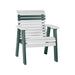 LuxCraft White 2' Rollback Recycled Plastic Chair With Cup Holder