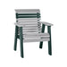 LuxCraft Dove Gray 2' Rollback Recycled Plastic Chair With Cup Holder