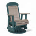 LuxCraft Weatherwood 2 foot Classic Highback Recycled Plastic Swivel Glider Chair