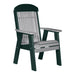 LuxCraft Dove Gray 2' Classic Highback Recycled Plastic Chair With Cup Holder