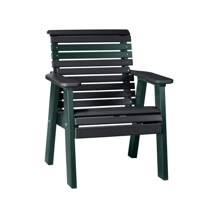 LuxCraft Black 2' Rollback Recycled Plastic Chair