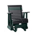 LuxCraft Black 2 foot Rollback Recycled Plastic Glider Chair