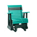 LuxCraft Aruba Blue 2 foot Rollback Recycled Plastic Glider Chair