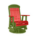 LuxCraft Red 2 foot Classic Highback Recycled Plastic Swivel Glider Chair