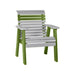 LuxCraft Dove Gray 2' Rollback Recycled Plastic Chair With Cup Holder