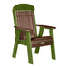LuxCraft Chestnut Brown 2' Classic Highback Recycled Plastic Chair