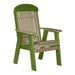 LuxCraft Weatherwood 2' Classic Highback Recycled Plastic Chair With Cup Holder