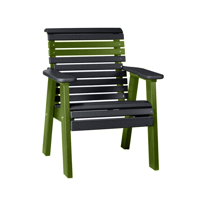 LuxCraft Black 2' Rollback Recycled Plastic Chair