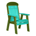 LuxCraft Aruba Blue 2' Classic Highback Recycled Plastic Chair