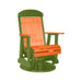 LuxCraft Tangerine 2 foot Classic Highback Recycled Plastic Swivel Glider Chair With Cup Holder