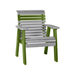 LuxCraft Gray 2' Rollback Recycled Plastic Chair With Cup Holder