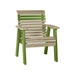 LuxCraft Weatherwood 2' Rollback Recycled Plastic Chair With Cup Holder