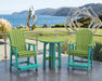 LuxCraft Aruba Blue on Lime Green Poly Balcony Table Dining Sets