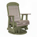 LuxCraft Weatherwood 2 foot Classic Highback Recycled Plastic Swivel Glider Chair With Cup Holder