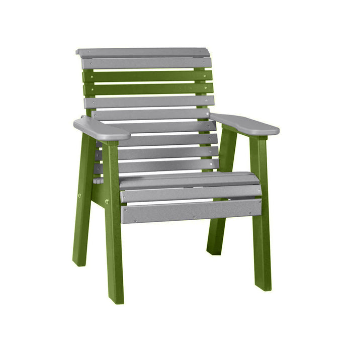 LuxCraft Gray 2' Rollback Recycled Plastic Chair