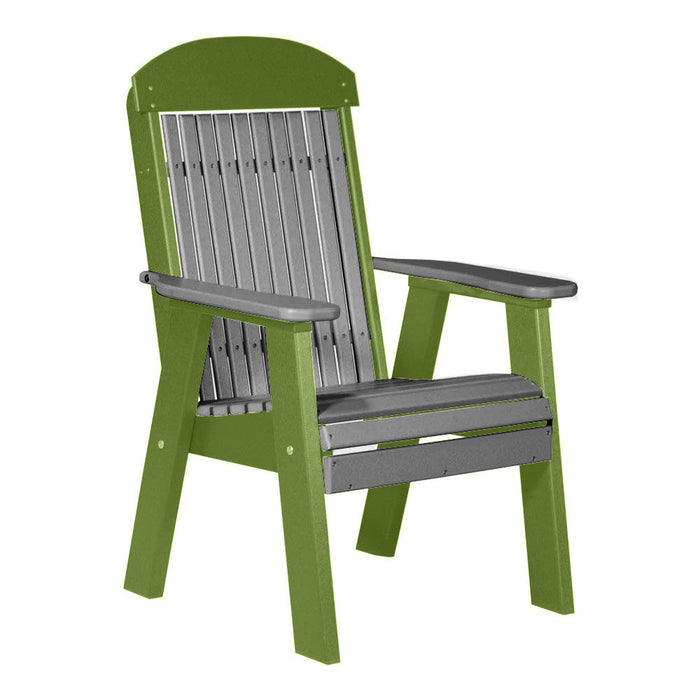 LuxCraft Slate 2' Classic Highback Recycled Plastic Chair