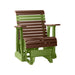 LuxCraft Chestnut Brown 2 foot Rollback Recycled Plastic Glider Chair