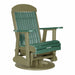 LuxCraft Green 2 foot Classic Highback Recycled Plastic Swivel Glider Chair