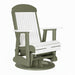 LuxCraft White 2 foot Classic Highback Recycled Plastic Swivel Glider Chair