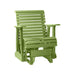 LuxCraft Lime Green 2 foot Rollback Recycled Plastic Glider Chair With Cup Holder
