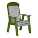 LuxCraft Dove Gray 2' Classic Highback Recycled Plastic Chair