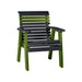 LuxCraft Black 2' Rollback Recycled Plastic Chair With Cup Holder