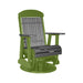 LuxCraft Slate 2 foot Classic Highback Recycled Plastic Swivel Glider Chair