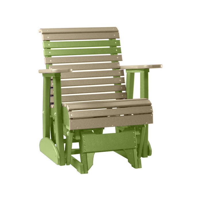 LuxCraft Weatherwood 2 foot Rollback Recycled Plastic Glider Chair