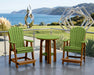 LuxCraft Antique Mahogany on Lime Green Poly Balcony Dining Table Sets