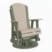 LuxCraft Birch 2 foot Classic Highback Recycled Plastic Swivel Glider Chair With Cup Holder