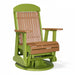 LuxCraft Cedar 2 foot Classic Highback Recycled Plastic Swivel Glider Chair With Cup Holder